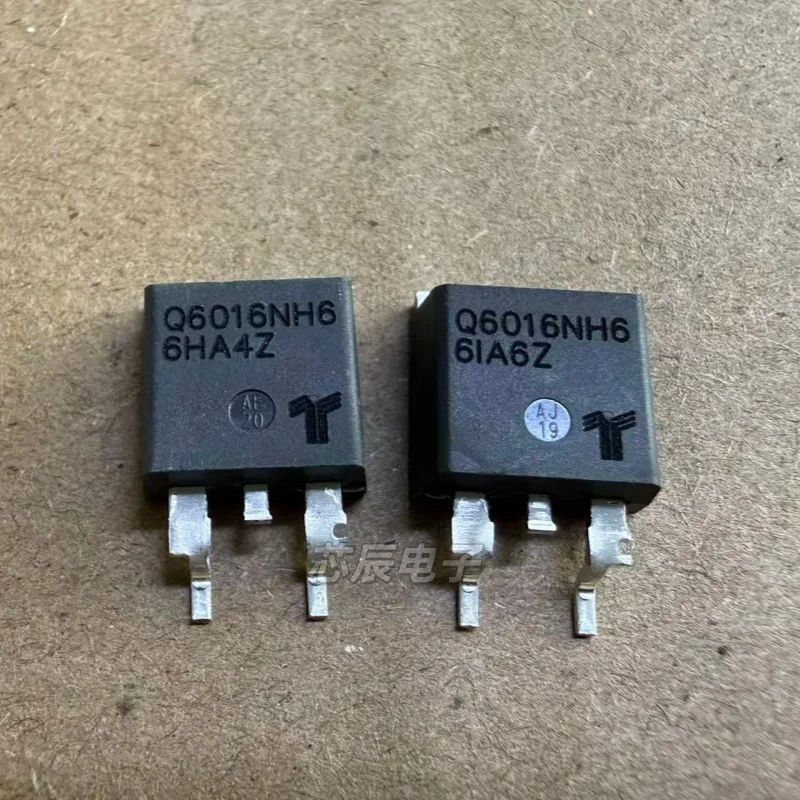 10pcs Brand-New, Genuine Imported Q6016NH6 Bidirectional Thyristor, Surface-Mount TO-263