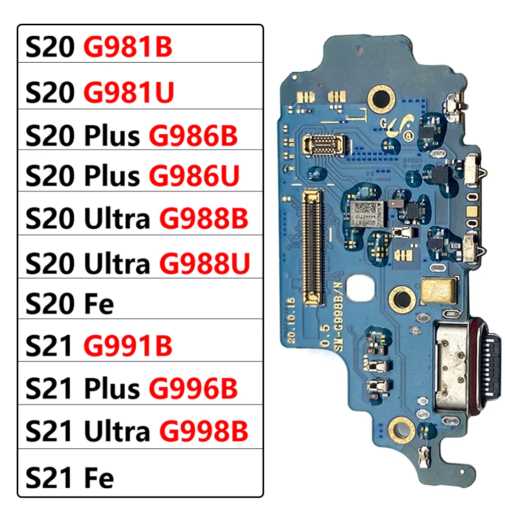 

For Samsung S20 S21 Plus Ultra Fe 4G 5G G991B G996B G998B USB Charging Port Dock Charger Connector Board Flex Cable