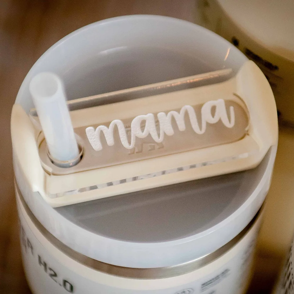 Personalized Tumbler Name Tag 64oz 40oz 30oz 20oz Gift for Mom Tumbler Accessories Custom Name Plate Quencher H2.0 cup lid
