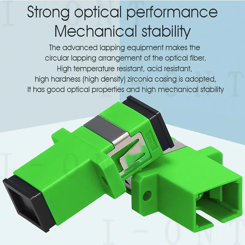 Imagem -04 - Apc Adaptador Novo sc Fêmea Fibra Óptica Simples Único Modo sc Flange com Flange Acoplador de Fibra Plástica sc