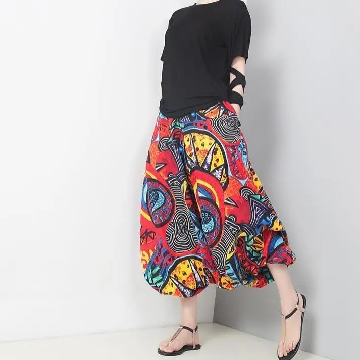 New Fashion Graffiti Printed Lantern Pants Casual Pants Yoga Ethnic Style Haren Pants