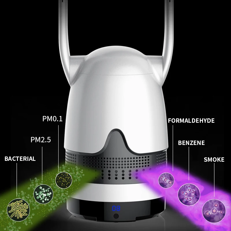 أحدث مروحة بلا أوراق 32 بوصة مروحة كهربائية خالية من الشفرة منزلية فائقة الهدوء مروحة تبريد مراوح تنقية الهواء 1-12H توقيت 220 فولت