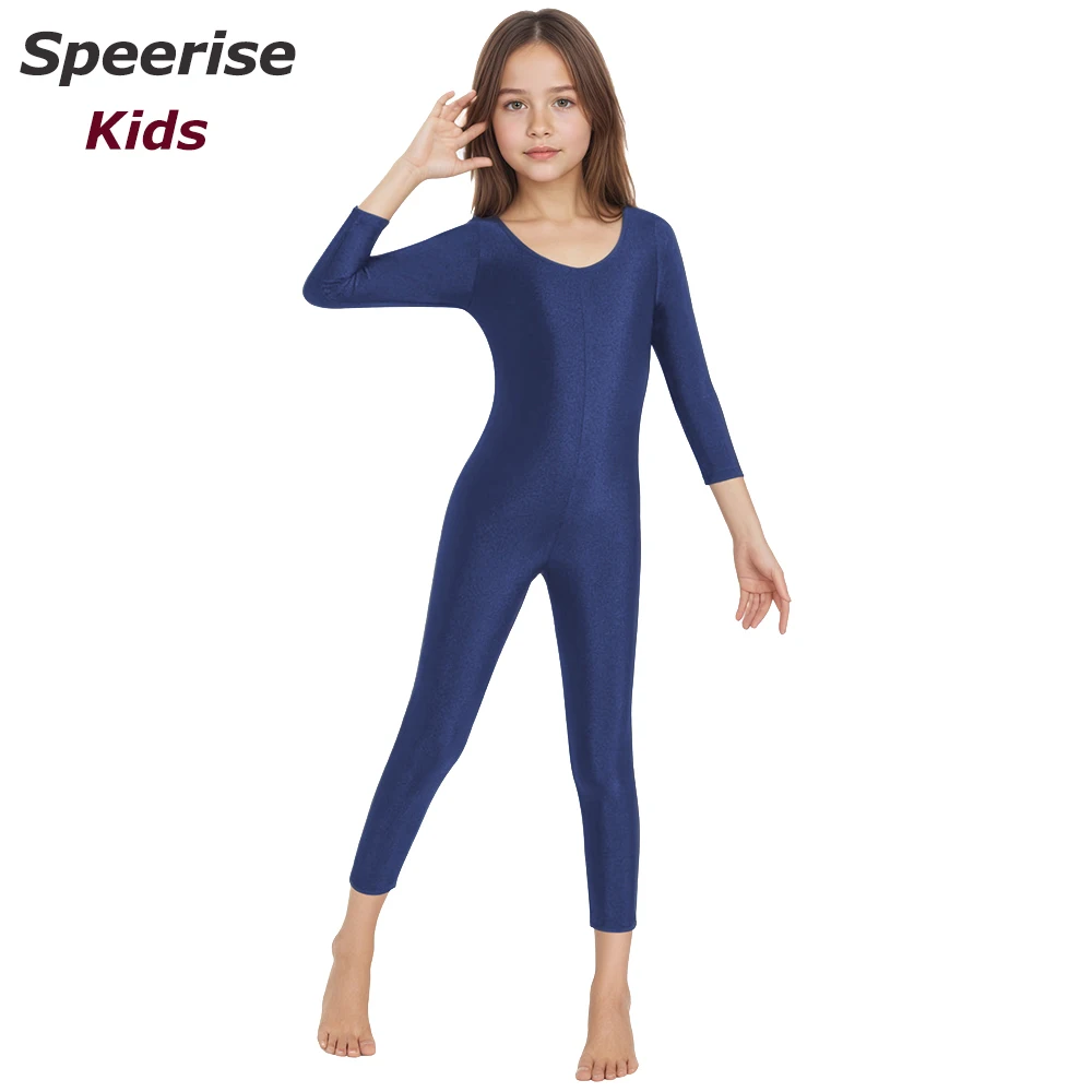 

Speerise детский балетный комбинезон для девочек, нейлоновый боди для художественной гимнастики, танцевальная одежда, костюмы на Хэллоуин с длинными рукавами, комбинезон