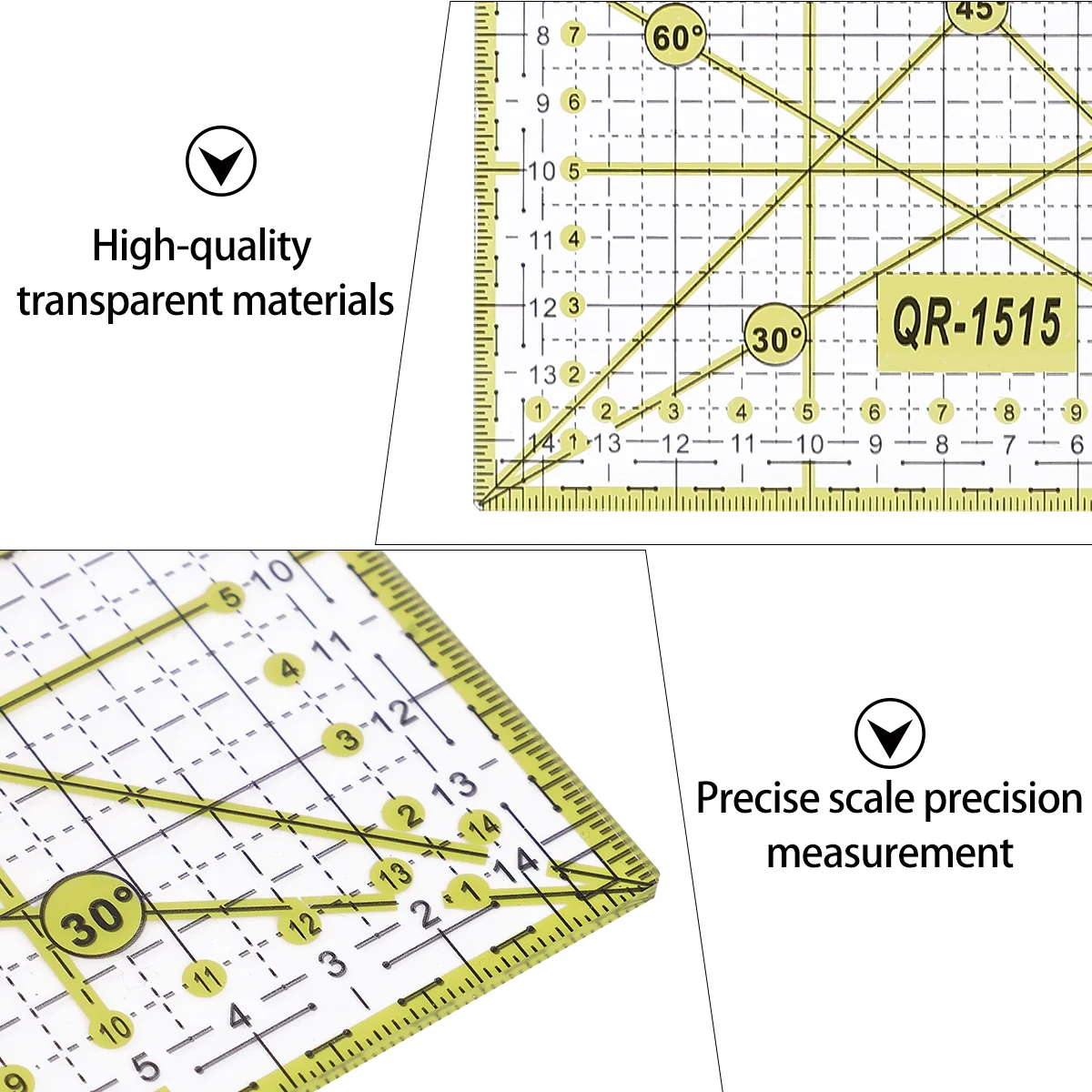 Patchwork Ruler Grid Line Sew Precise Sewing Scale Quilt Quilting Rulers Square Foot