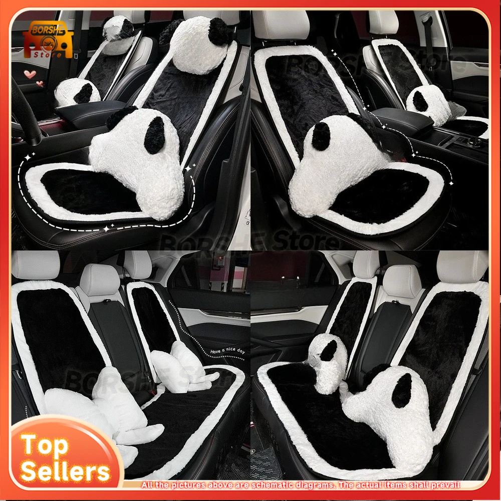 

Universal Seat CoversSimple Car Seat Cushion Winter Premium Plush Thick Warm Vehicle Pad Internet Famous Goddess
