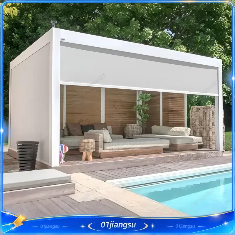 3x3 3x4 4x4 4x6m Aluminum Bioclimatic Pergola Outdoor Waterproof Louvered Roof Gazebo Garden Patio Canopy Arches Sunshade