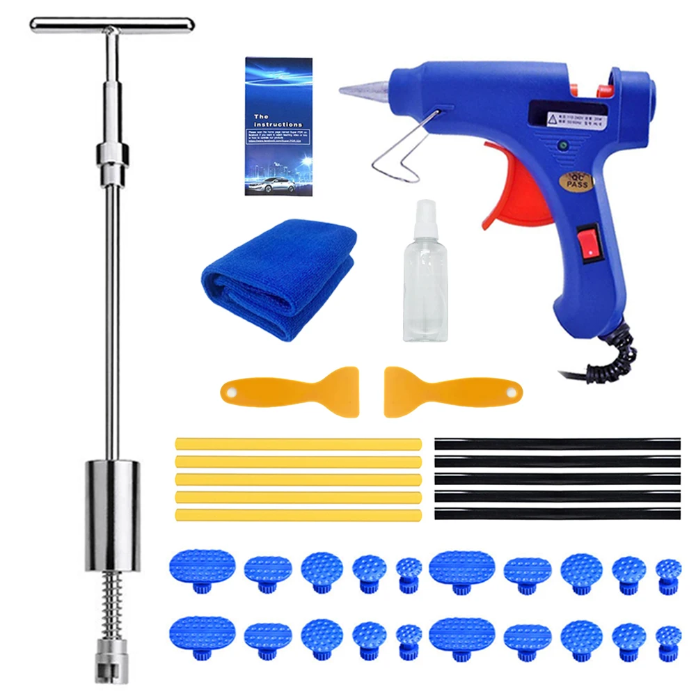 Car Dent Repair Puller Tools Sets 18 Different Shapes of Tap Adapt For Multiple Car Dent Vehicle Dent Remover Sets