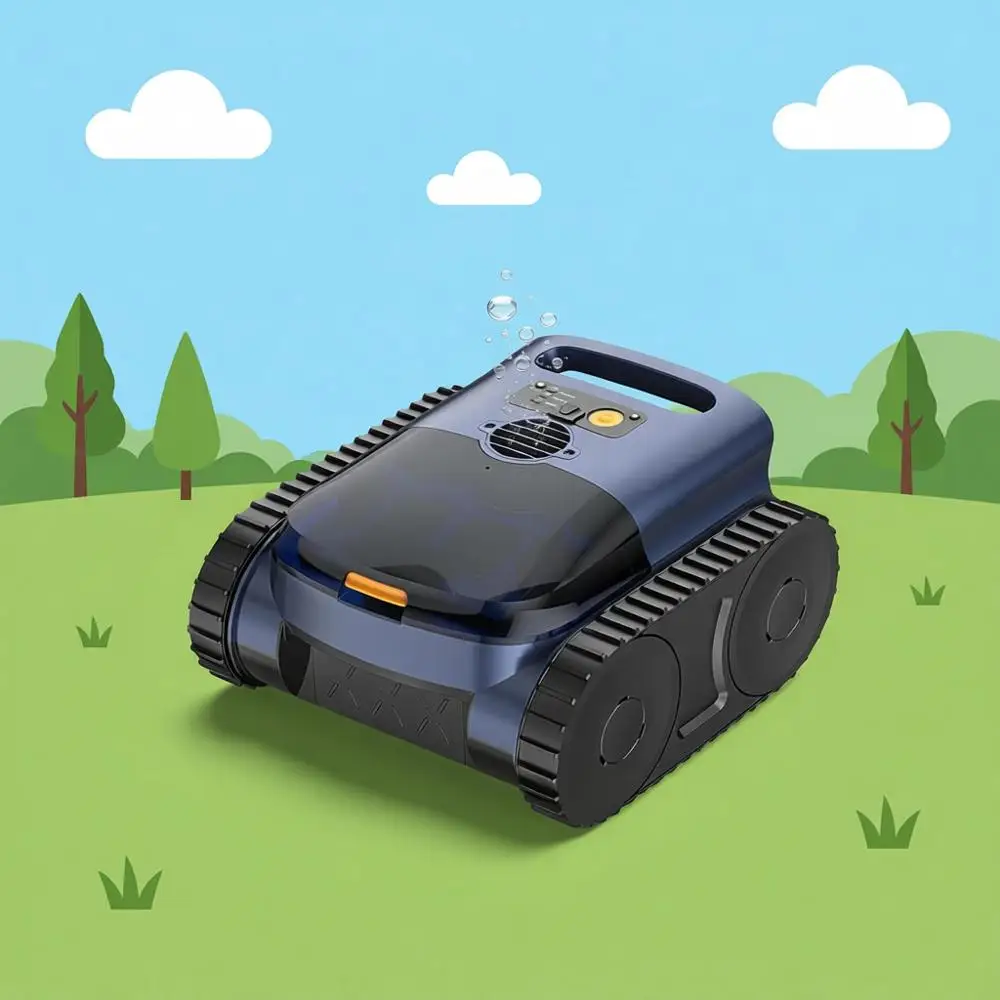 

(Обновление 2026) Беспроводной робот-пылесос для бассейнов (встраиваемых и наземных) с интеллектуальной навигацией, функцией самопарковки и LED-индикацией