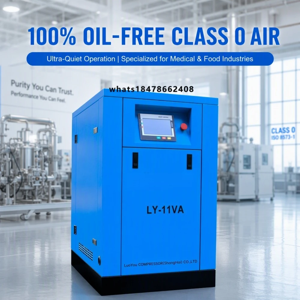 Energy-Efficient 15HP/11Kw 8 Bar Screw Air Compressor 1.6M3/min 56.5cfm Low Noise Lubricated with Core Motor Engine Air Cooled