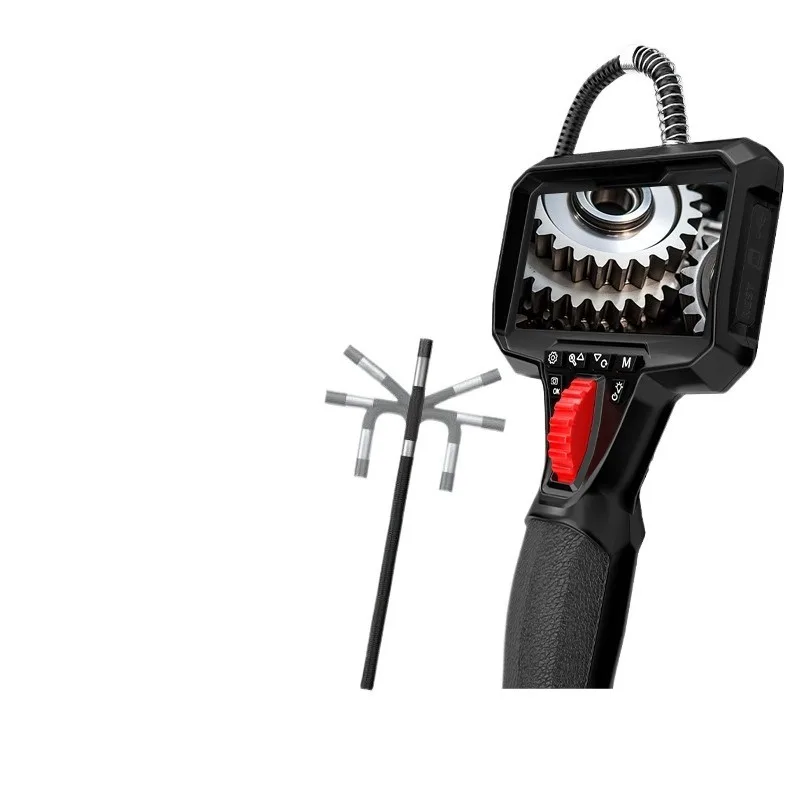 360 Degree Rotating HD Inspection Camera Flexible Borescope Visual Probe for Industrial Pipeline Drain Sewer Carbon Deposit