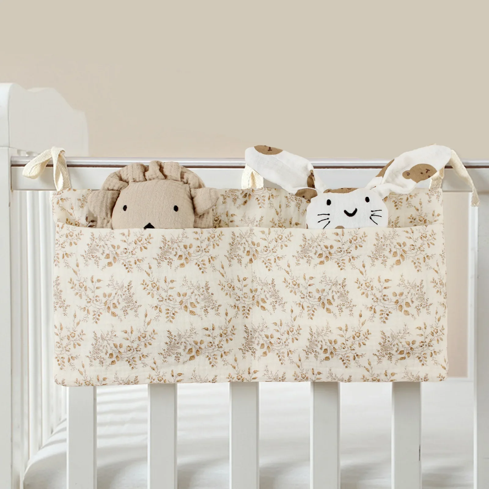 Sac de Rangement à Double Poche pour Couches de Bébé, Sacoche de oral et en Coton pour Nouveau-né