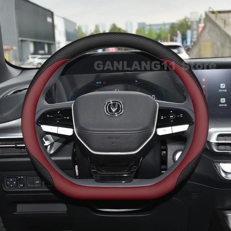 

Ultra Thin Car Steering Wheel Cover For Changan cs35 plus 2018-2024 Leather Auto Steering Wheel Changan cs35 plus Accessories