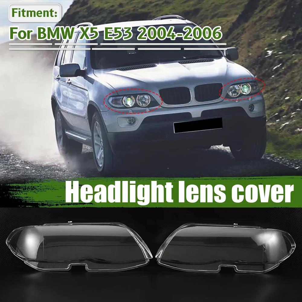 

Для BMW X5 E53 Facelift 2004-2006 автомобильная фара, крышка объектива фар, стеклянная крышка, абажур, яркий корпус, крышки объектива, аксессуары