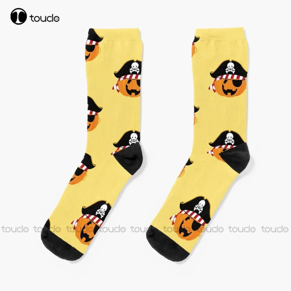 Funny Halloween Pumpkin Socks Boot  Personalized Custom Unisex Adult Teen Socks Halloween Christmas Gift