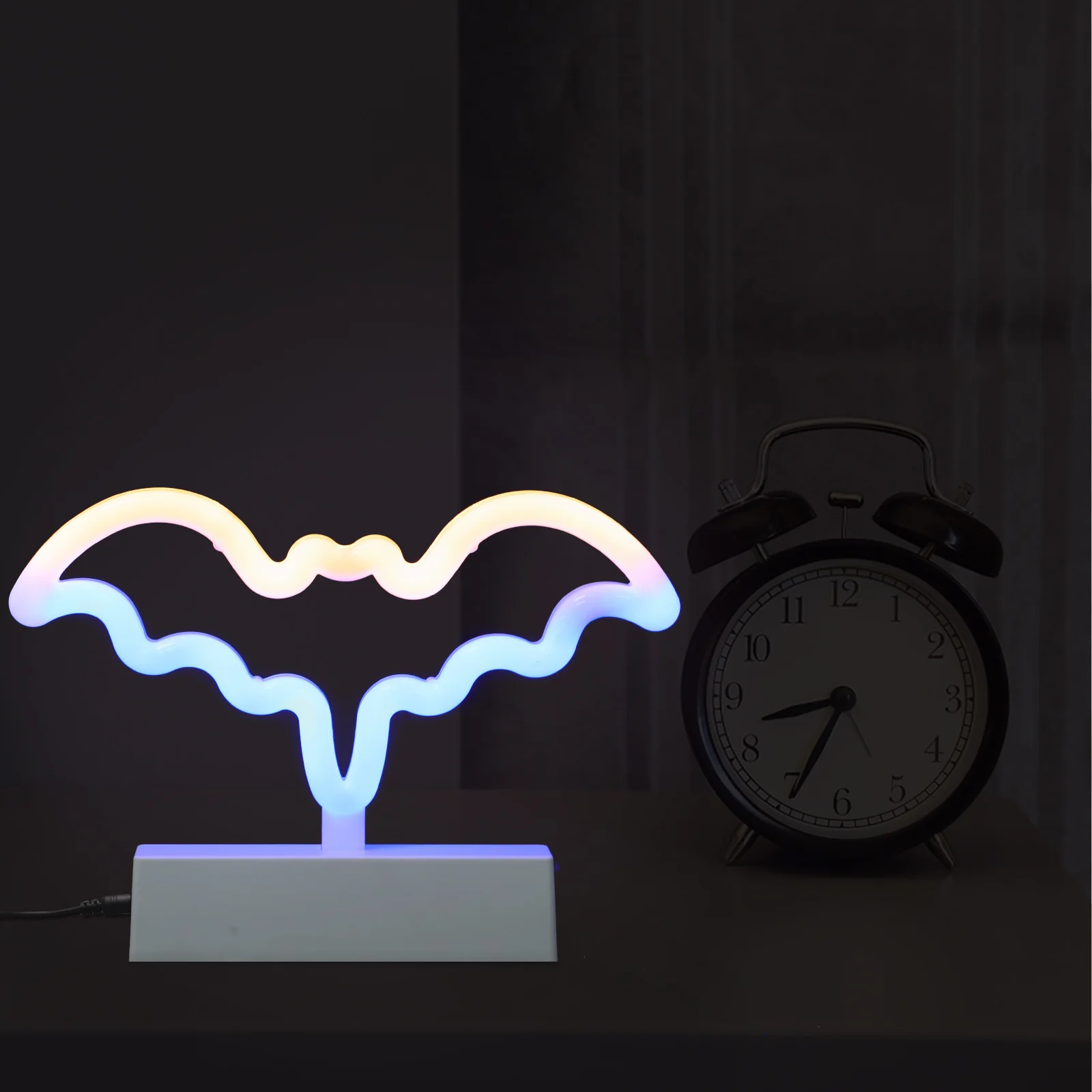 ضوء النيون Led النمذجة ضوء مزدوج الطاقة Usb تعمل مصباح الليل الزخرفية لغرفة النوم غرفة المعيشة مكتب