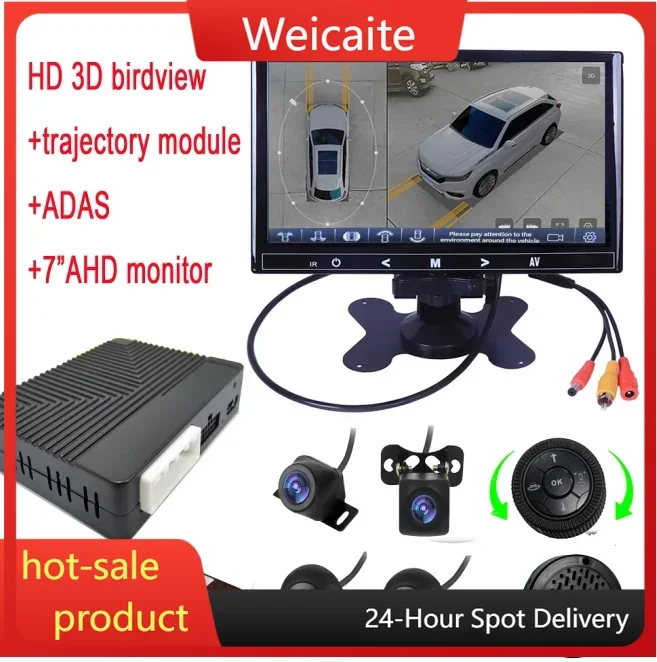360-Grad-Auto-Rückfahrhilfe, Sicherheitsgerät für Autofahren, Parkkameras, Auto-Vogelansichtssystem, 2D-3D-Panoramakamera
