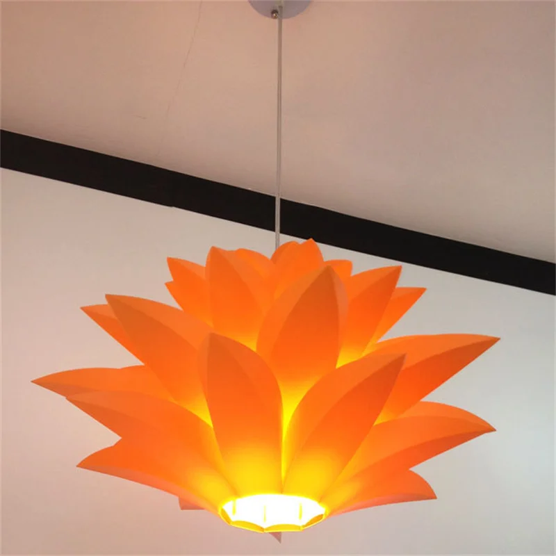 أدنى سعر على بيع DIY الحديثة كوز الصنوبر قلادة ضوء الإبداعية زنبق اللوتس رواية led e27 35/45/55 سنتيمتر الذكاء لغز مصباح الأبيض