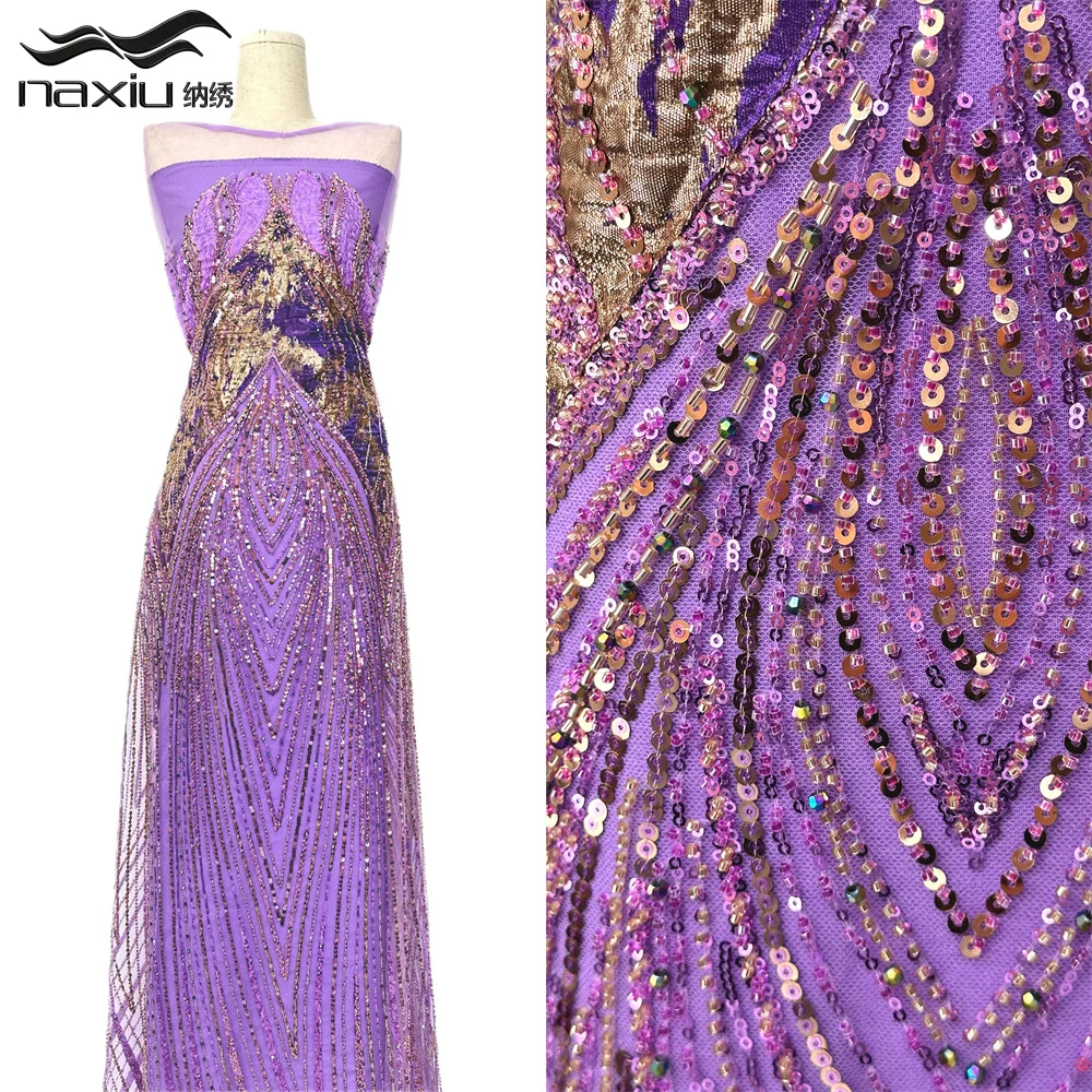 

Роскошная африканская нигерийская кружевная ткань Madison с блестками для жениха, 2026 французская сетчатая кружевная ткань для шитья вечерних свадебных платьев, 5 ярдов