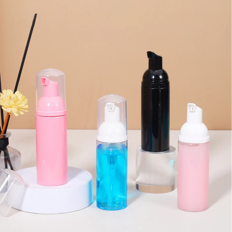 10pcs Translucent Liquid Soap Dispensers 50ml Empty Plastic Foam Pump Bottle For Cosmetic Cleanser Soap Shampoo Foam Container