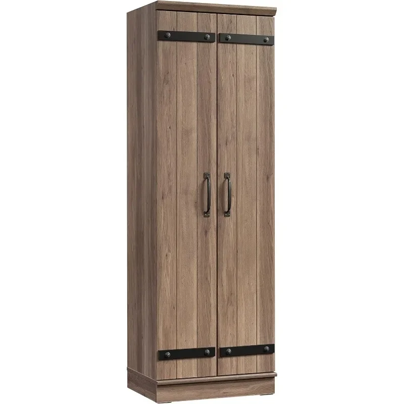 2-Door Farmhouse Storage Cabinet/Pantry cabinets, Salt Oak Finish