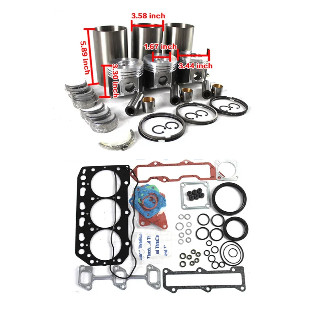 3TNE88 3TNV88 Engine Rebuild Kit Replacement For Yanmar VIO40 B37-2B TB135 A7C Excavator Repair Parts W/ 3 Months Warranty