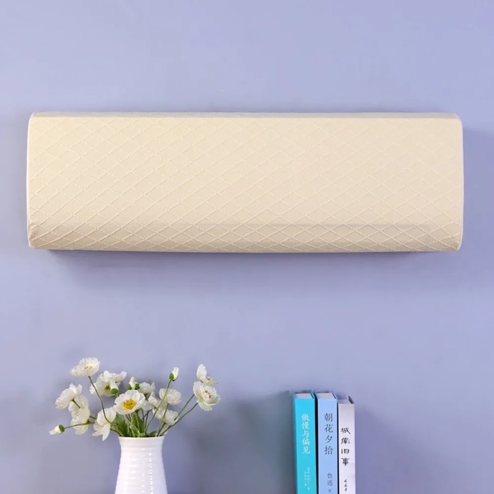 All-Inclusive Conditioner Dust Cover Wall Air Diamond Grid Pattern Air Conditioner Protection Cover Universal Solid Color