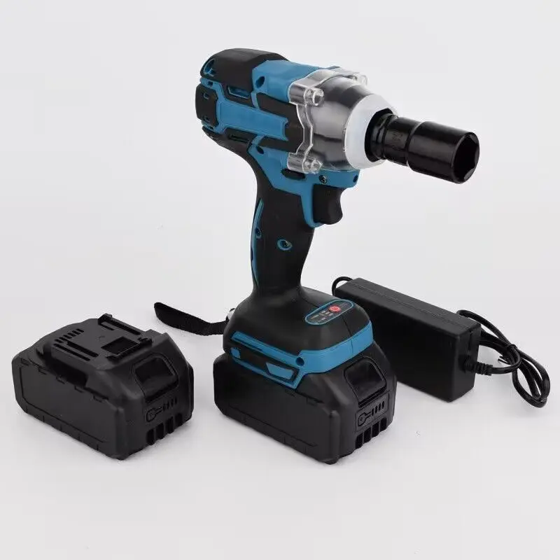 Li-ion Battery Brushless Electric Impact Wrench Cordless Wrench Socket 1/2 Inch