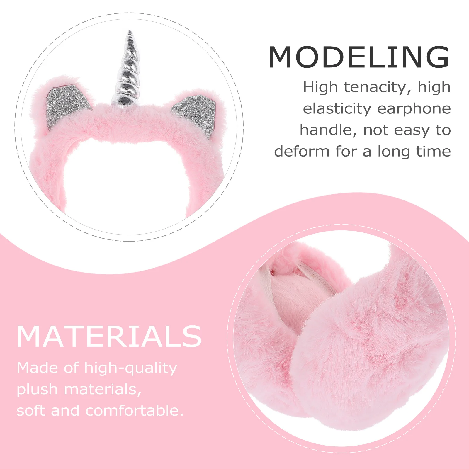 يونيكورن غطاء للأذنين قابل للتعديل الشتاء الخريف الأذن يفشل عدم الانزلاق مريحة تناسب عظيم عيد الميلاد هدية عيد ميلاد يونيكورن غطاء للأذنين #2