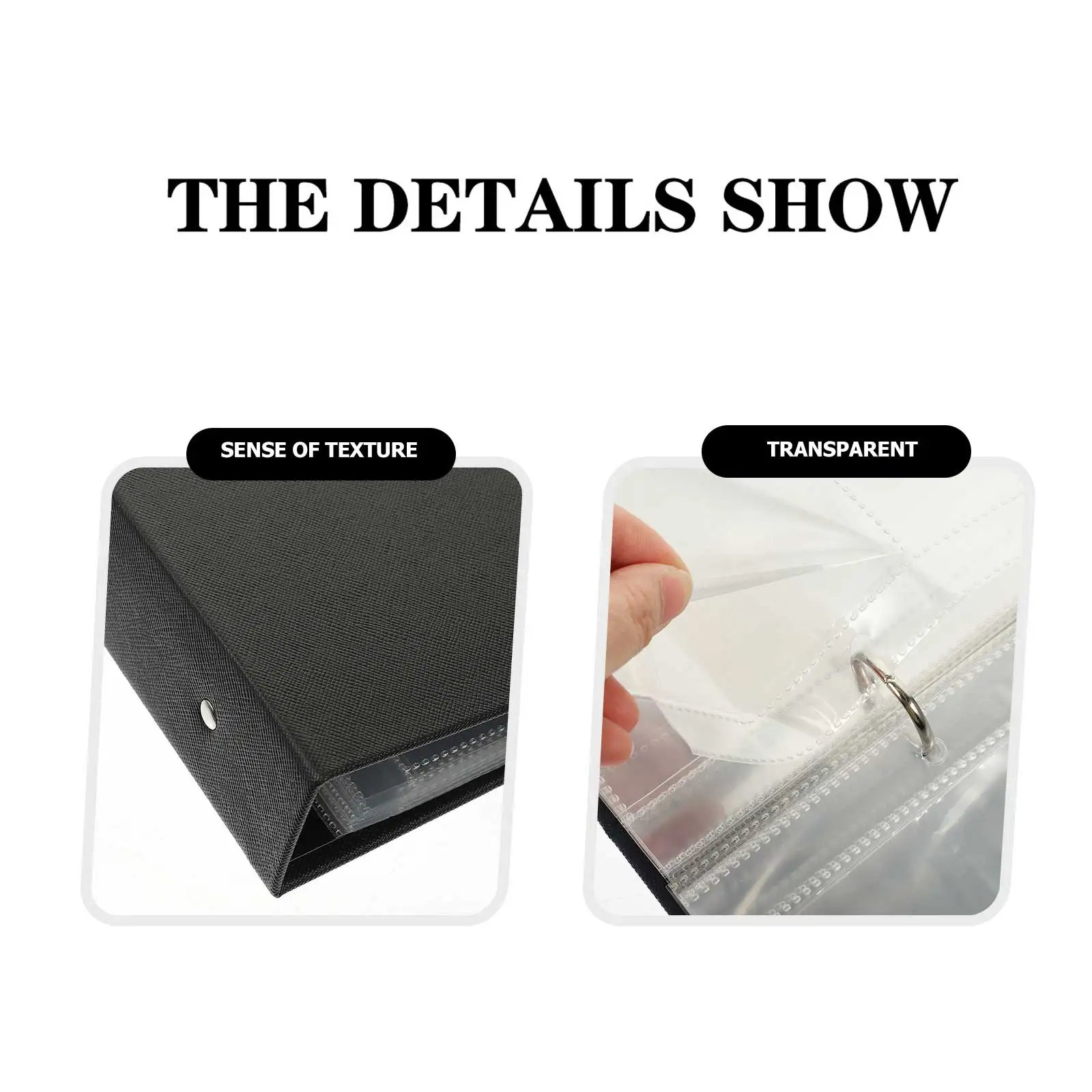 

Photo Album Refills Clear Reusable Plastic Pages Waterproof Large Capacity Self Adhesive Sleeves for Cards