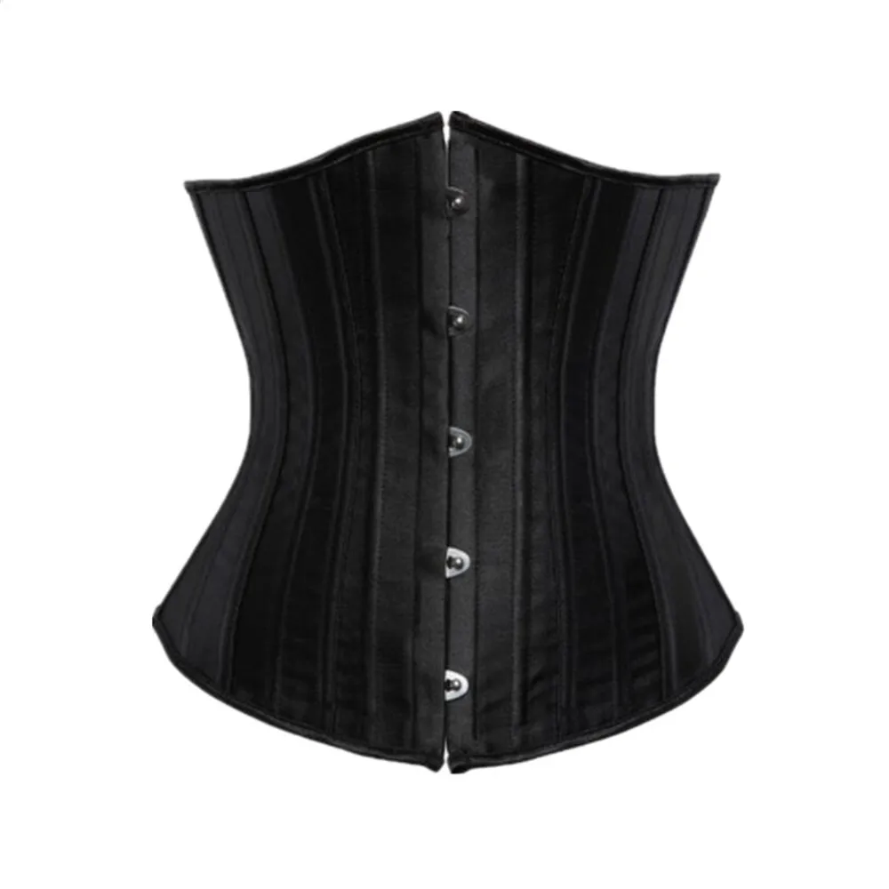 

Underbust Corset Sexy Women's Lingerie 26 Steel Boned Waist Slimming Belt Body Shaper Bustier Top Femme Gothic Lace-up Corselete