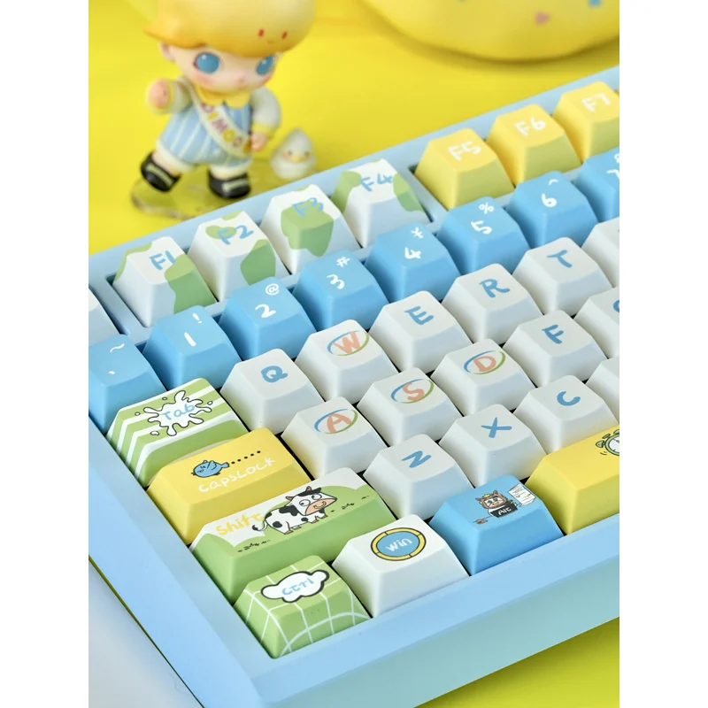 

Pure Cow HorsePBTSublimation Custom Keycaps68/75/87/98Keyboard dedicatedMXAxis Keyboard Cap
