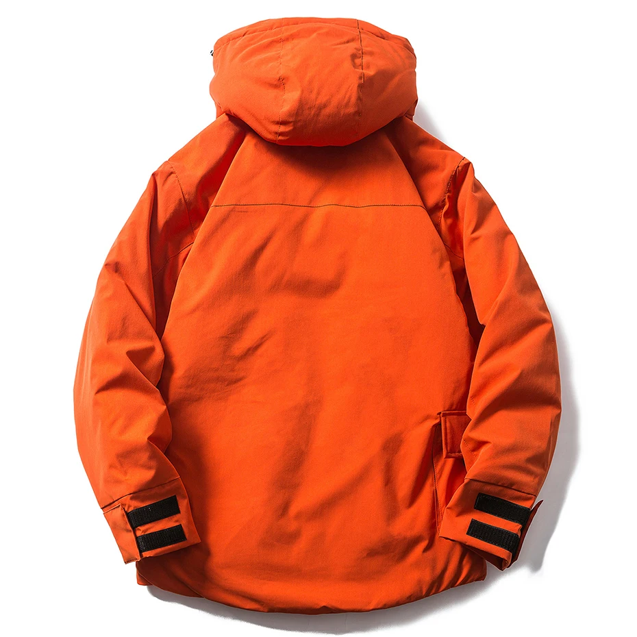 Men's Winter Jackets Thicken Warm Parkas Coats Multi Pockets Mask Caps Padded Jackets Man Winter Parkas Outwear
