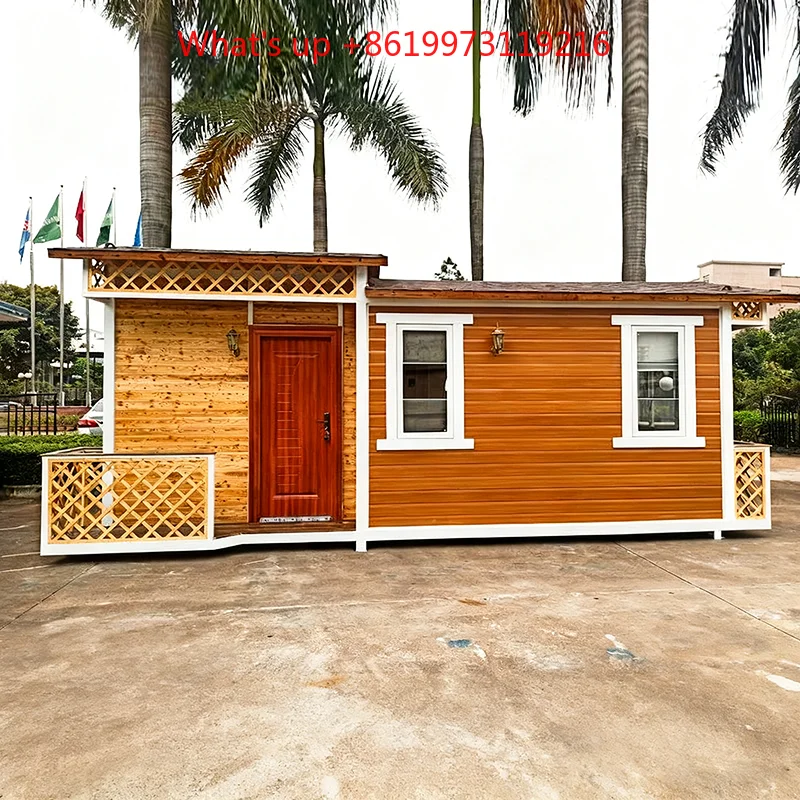 2026 Custom Retro Style Outdoor Villa Steel Structure Prefabricated Container House for Private Garden Shed Beach Camping Site H