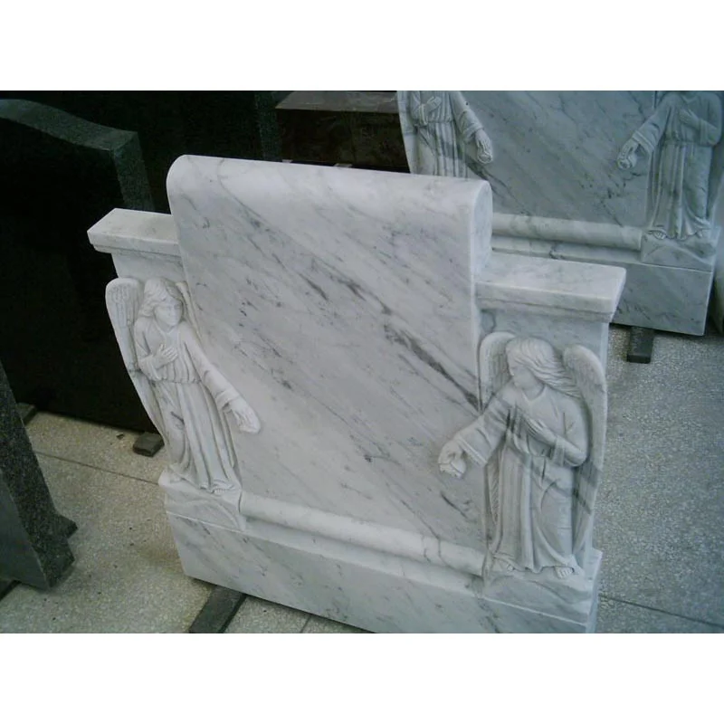 التخصيص الرخام الأبيض الصليب شواهد القبور حجر الرأس قبر #2