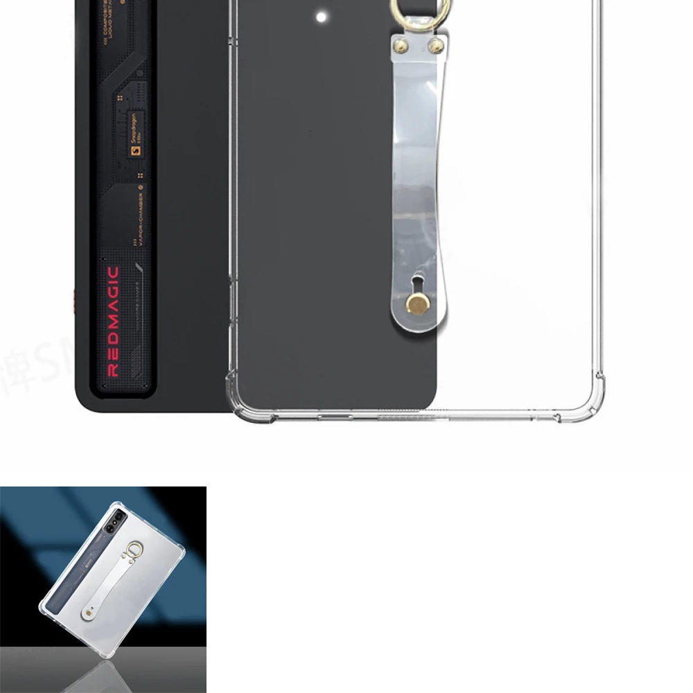 

Protective Cover For RedMagic 3 Pro 9.06“ 2025, Case Air-bags Soft TPU Protection Shockproof Capa Fundas Shell with Wrist Strap