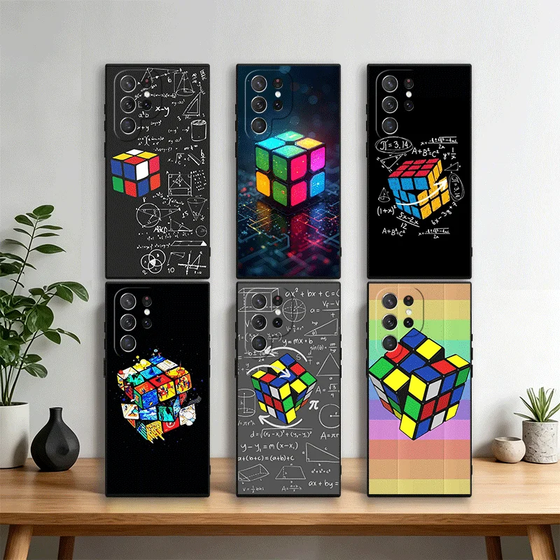 Rubik Cube Formula Spoofs Math Phone Case Cover for Samsung Galaxy S22 S23 Plus S24 FE S25 Edge S26 Ultra S20 S21 + Black Soft S