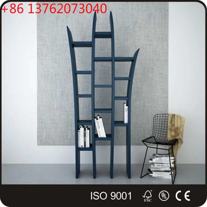 Libreria creativa personalizzata con vernice Libreria dal pavimento al soffitto Scaffale moderno semplice dalla forma speciale