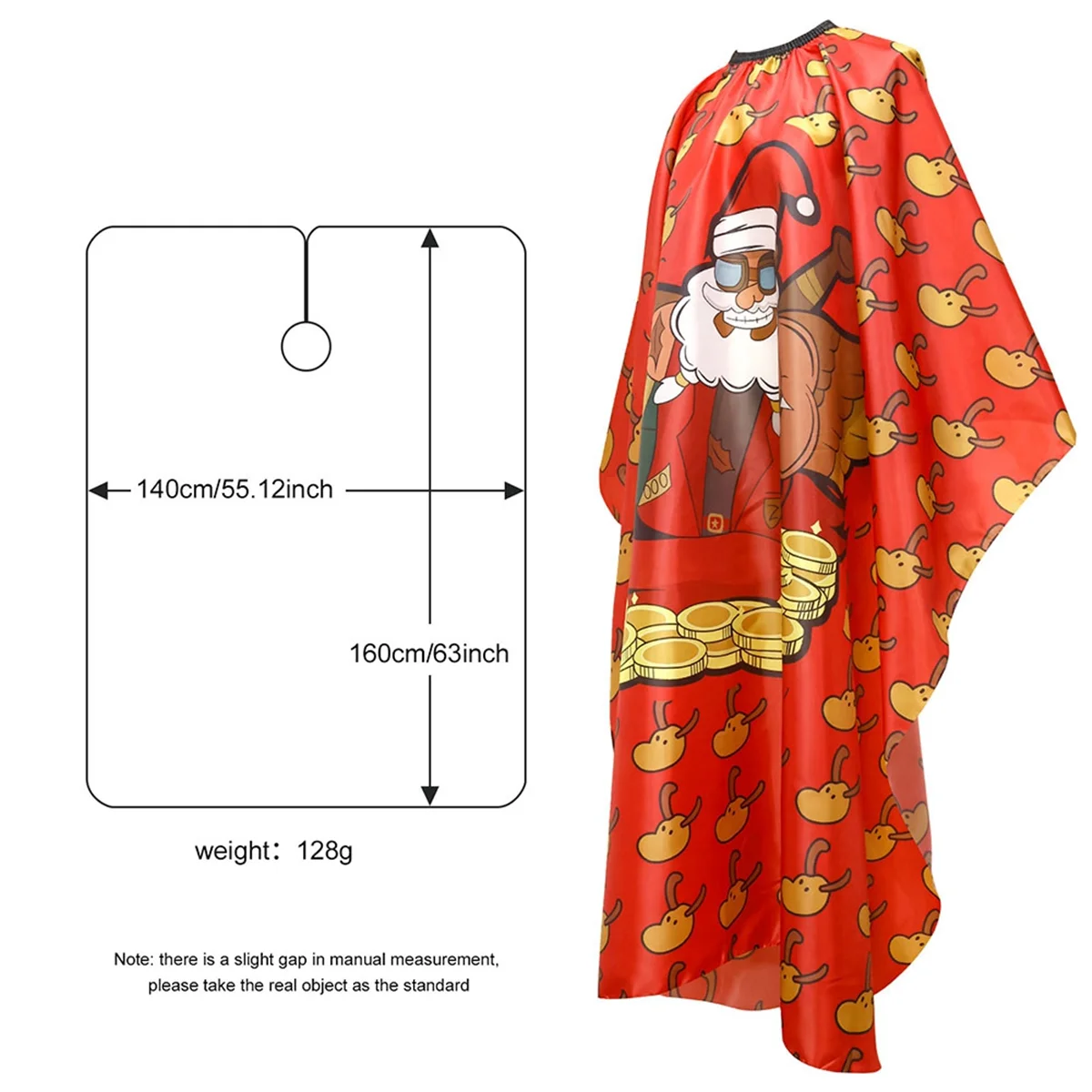 New Adjustable Haircut Cape Christmas Style Hairdressing Barber Cloth Gown Styling Tools