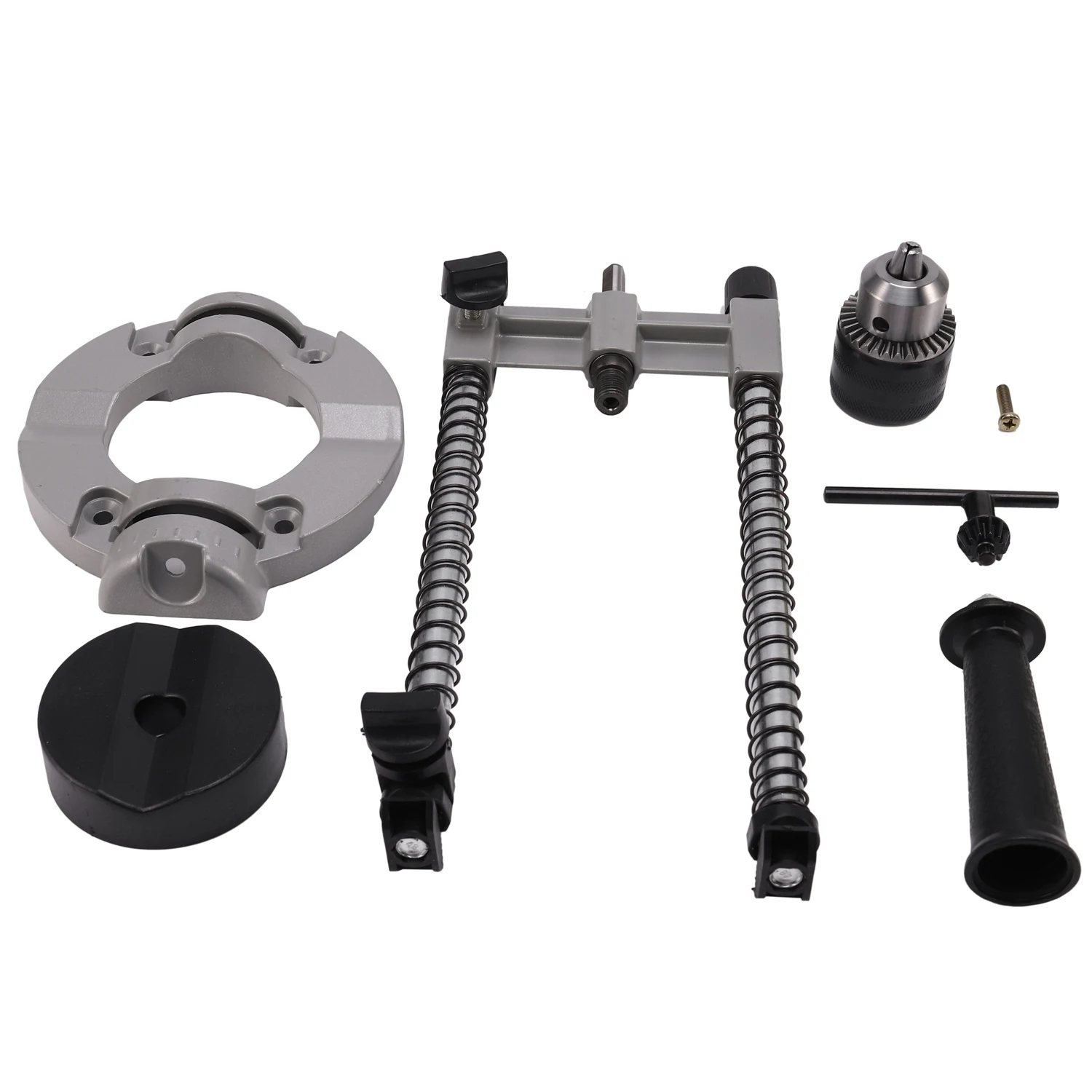 A7THK-1 Pcs Multifunctional Drill Stand Adjustable 45-90° Angle Drill Guide Attachment, With Chuck Drill Holder Stand, For Elect