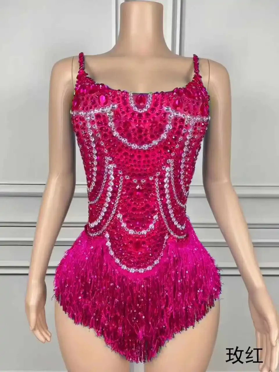 Body de baile de Jazz latino con flecos sin espalda para mujer, trajes de cuerpo dorados, negros y rojos, ropa de porristas