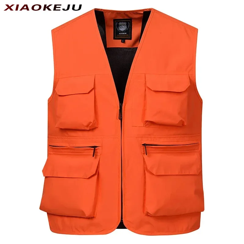 

MAN Work Mesh Jackets Hunting Jacket Tactical Summer Fishing Men's Vest Waterproof Custom Sleeveless Made Clothing Denim Camping