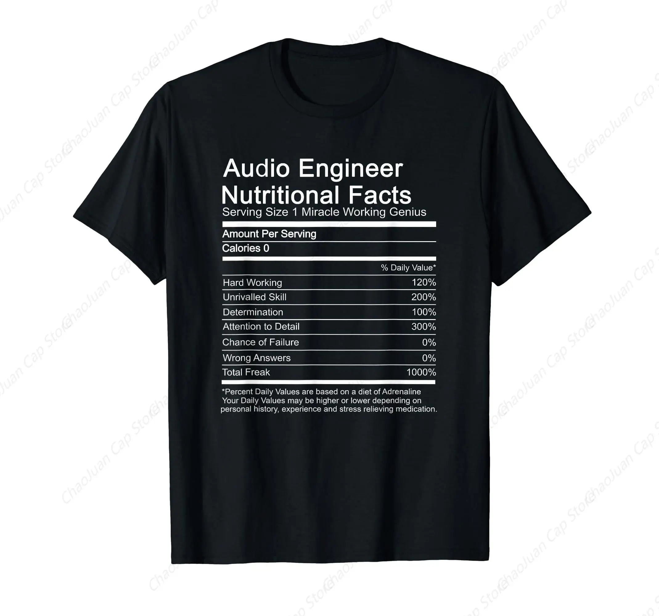 Sound Audio Engineer Nutrition Facts Music Production Gift T-Shirt