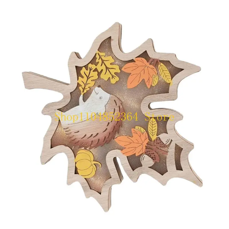 652F Thanksgiving Holzschnitzerei Handwerk Tischschild Dekoration Herbsternte Zuhause Akzentstück für DIY Urlaub Tischdekoration – Detail 4