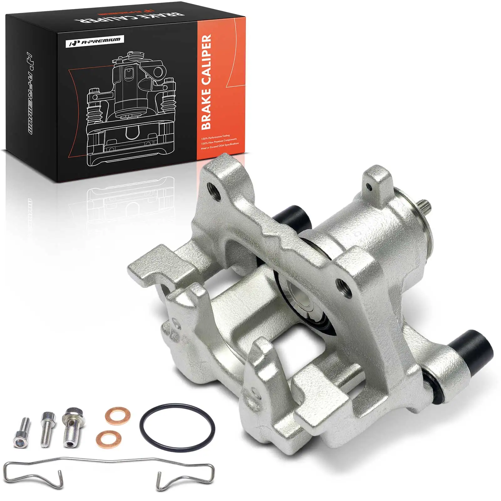 A-Premium Rear Left Steel Piston Brake Caliper with Bracket for Honda Civic 2017-2018