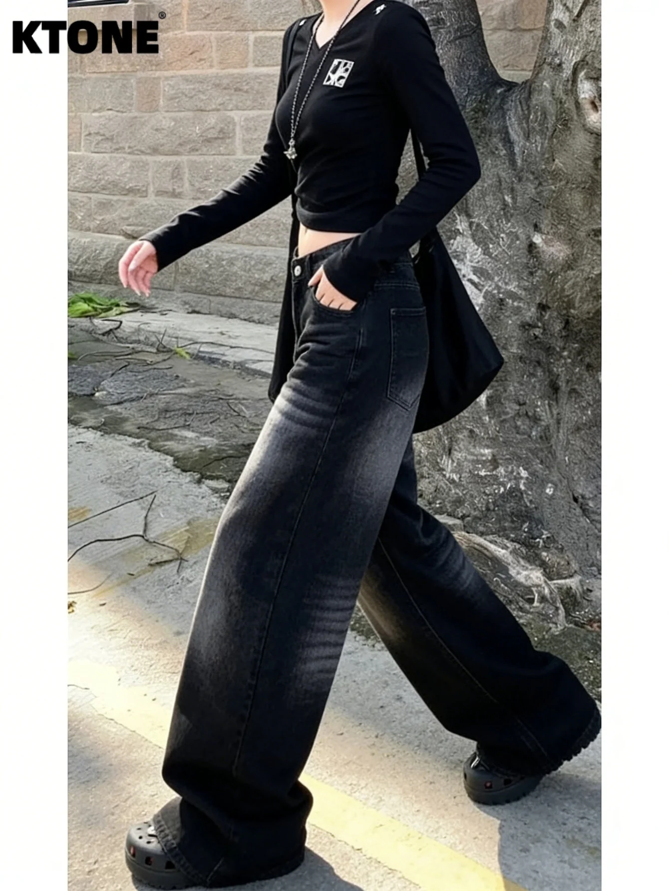 

Man Pants Baggy Black Jeans Pant For Man Y2k Clothes Original No accessories or belts included