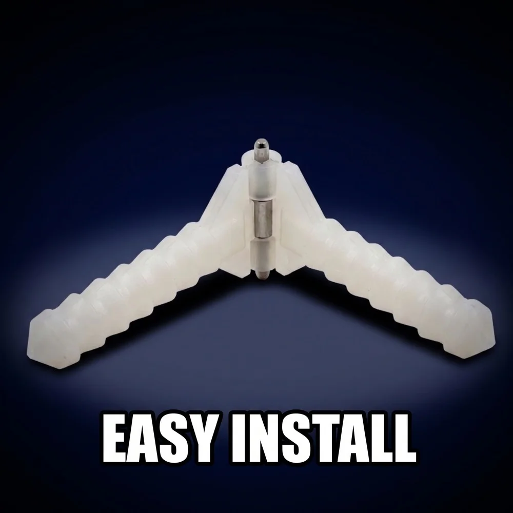RC Fixed Wing Nylon Pin Hinge White Barbed Easy Insert for Balsa Foam Control Surface 10PCS