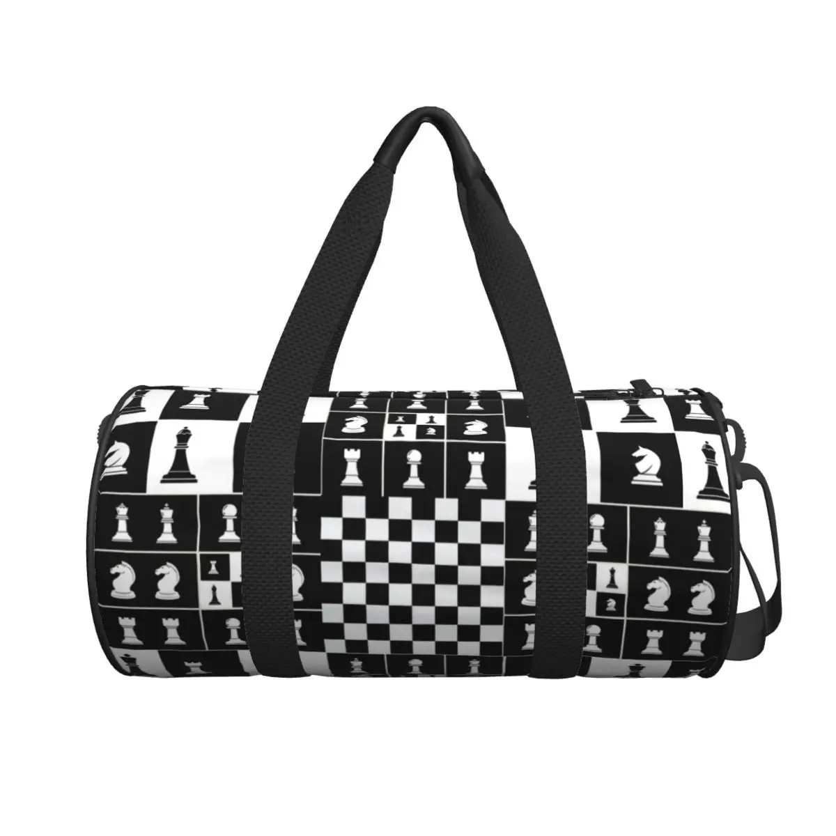 

Chess Pieces On Board Chessboard Large Duffle Gym Bag Waterproof Duffle Travel Bags Handbags Fitness bag