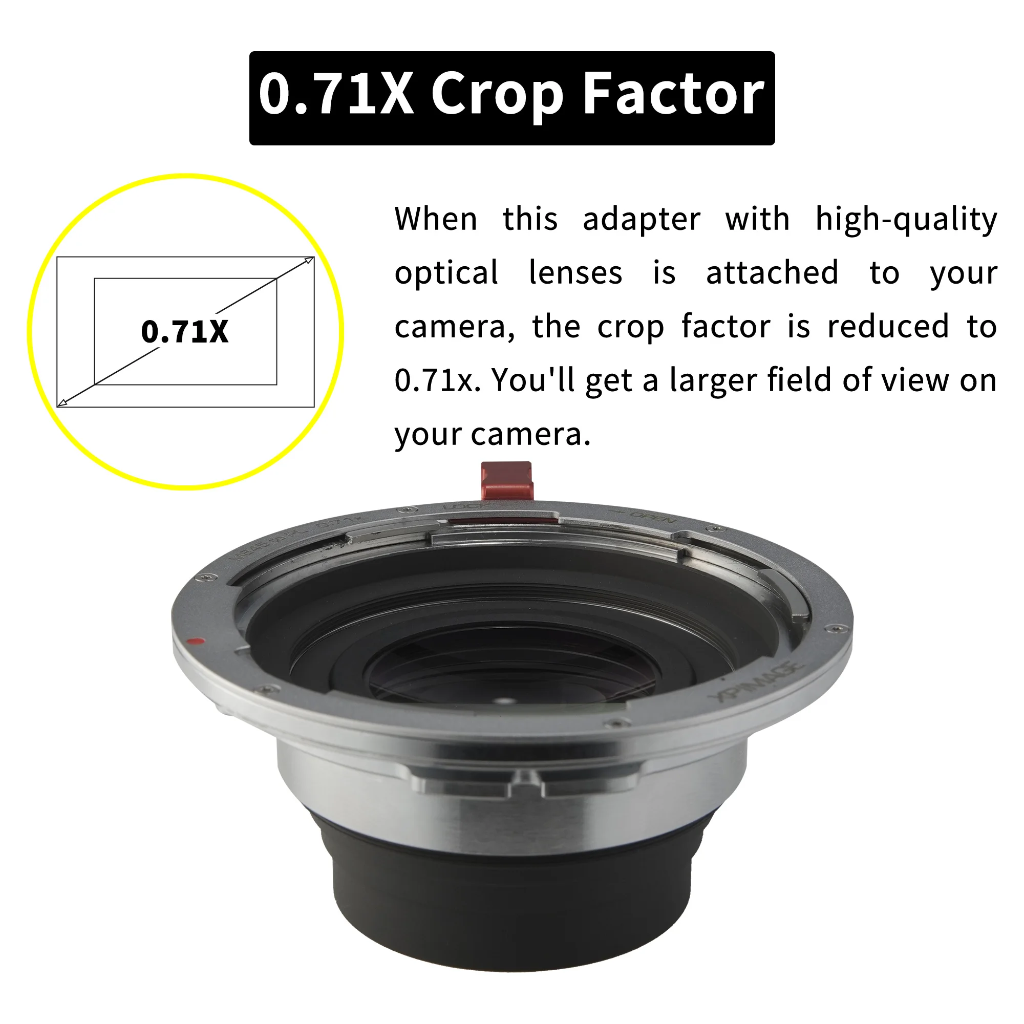 XPIMAGE Speed Booster 0.71 Optical Focal Reducer Lens Mount Adapter Compatible with Mamiya 645 Lens for ARRI PL Camcorder Camera