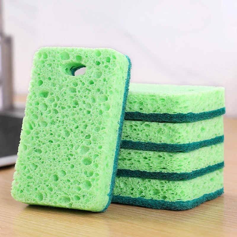 Sponge cleaning kitchen utensil  strong absorbent pot cleaning brush  soft dishwashing cloth  household degreasing cloth