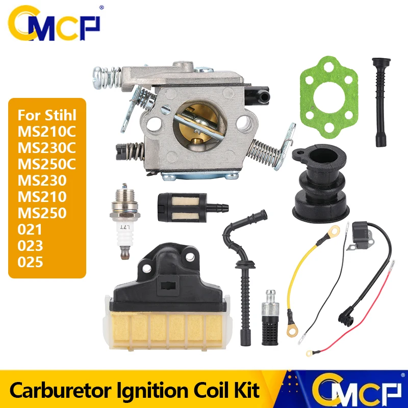 

CMCP Carburetor Ignition Coil Kit Replacement for Stihl 11231200605 for Stihl MS210C MS230C MS250C MS230 MS210 MS250 021 023 025